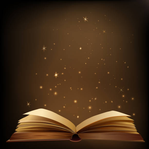 Bright Light And Glare From An Open Book Stock Illustration - Download  Image Now - Book, Open, Backgrounds - iStock