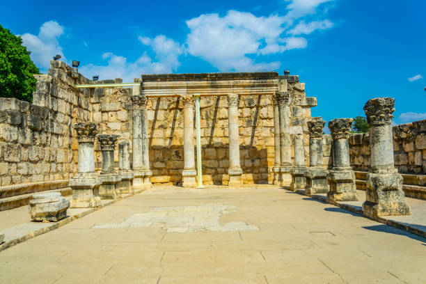 istock Ruins of an ancient synagogue in Capernaum, Isarel 1139854891