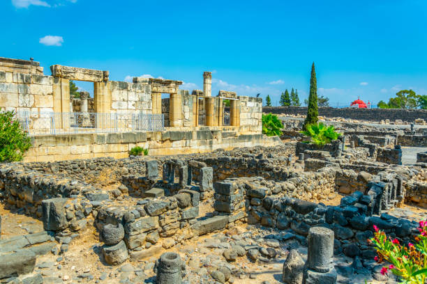 istock Ruins of an ancient synagogue in Capernaum, Isarel 1139856369