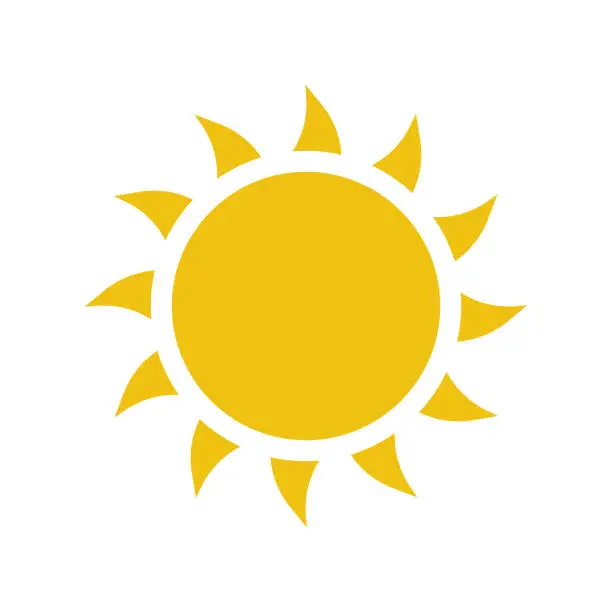 Vector illustration of Flat sun icon.