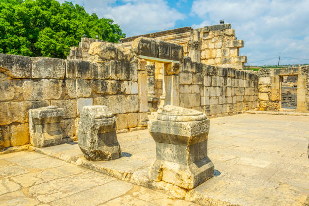 istock Ruins of an ancient synagogue in Capernaum, Isarel 1139857628