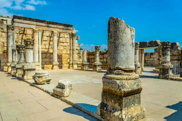 istock Ruins of an ancient synagogue in Capernaum, Isarel 1139858611
