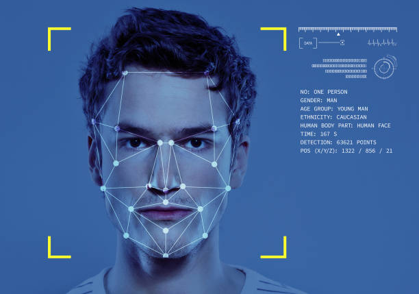 顔認識技術 - 顔認証 ストックフォトと画像