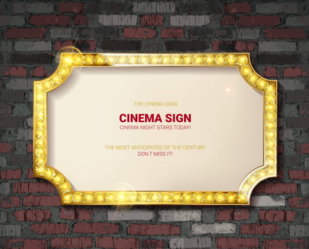 festzelt leichte goldbrett-schild - circus carnival frame titles stock-grafiken, -clipart, -cartoons und -symbole