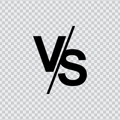 Vs Versus Letters Vector Logo Isolated On Transparent Background Vs Versus  Symbol For Confrontation Or Opposition Design Concept Stock Illustration -  Download Image Now - iStock