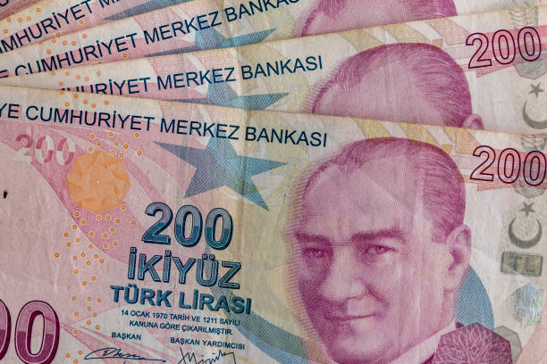 istock close up two hundred turkish lira banknotes in circulation 1139861153