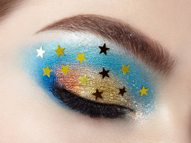 istock Eye makeup woman with decorative stars 1139862450