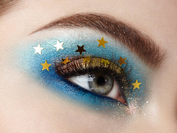 istock Eye makeup woman with decorative stars 1139863797