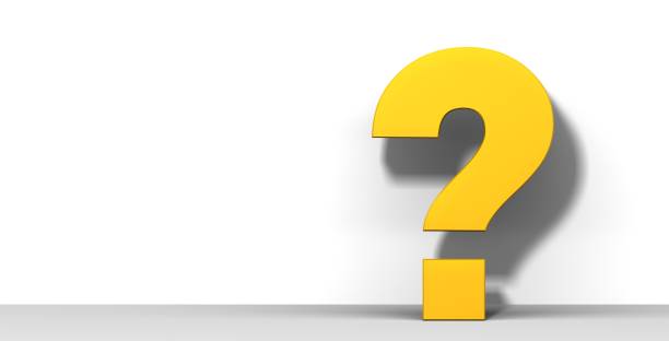question mark 3d yellow gold punctuation mark interrogation point asking sign business ideas symbol concept icon isolated on white background
