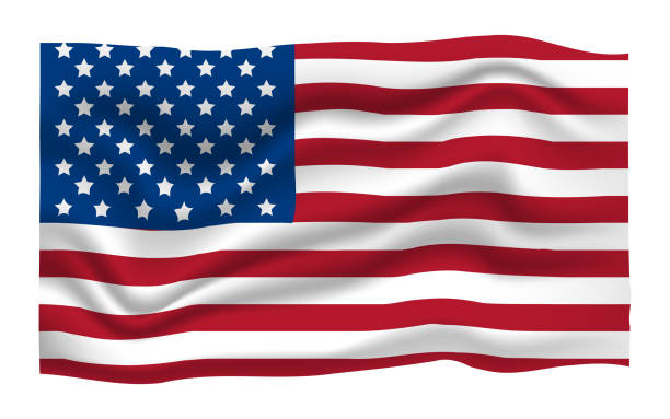 istock American Flag Icon. Happy 4 th July and Independence Day. Cartoon Vector illustration 1139865788