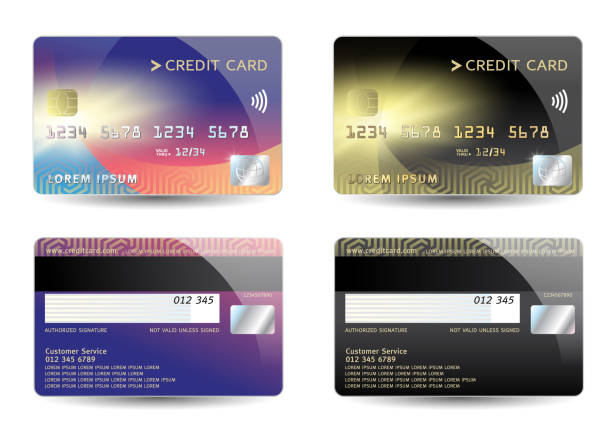 ilustrações, clipart, desenhos animados e ícones de design de cartão de crédito - generic currency