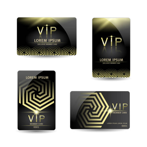 illustrations, cliparts, dessins animés et icônes de conception de carte de membre vip - platinum card