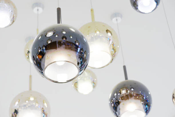 istock Round lamp are hanged on ceiling 1139866825