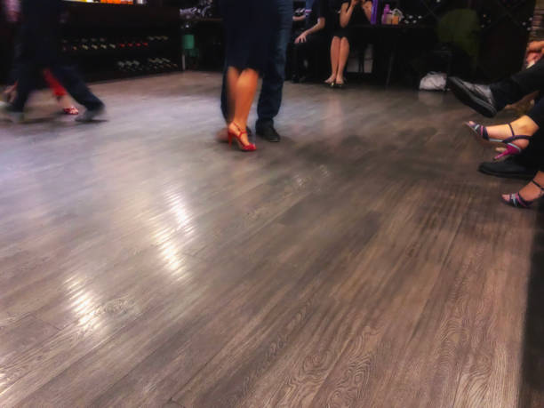 istock Tango dancing couple, legs in motion, snapshot in close. Blure effect 1139868058