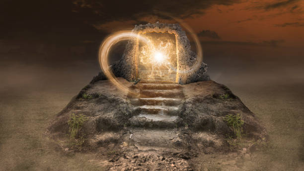 istock Design concept, find the ancient time portal 1139869469