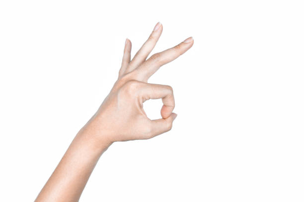 istock Hand OK signs on isolated white background 1139870771