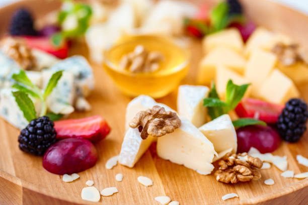 istock Tasty appetizer. Plate of cheese. Restaurant menu 1139872899