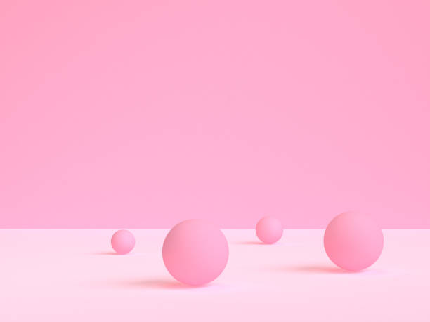 istock Pink cream 3d shape Minimalist scene geometrical abstract background, 3D render. 1139874419
