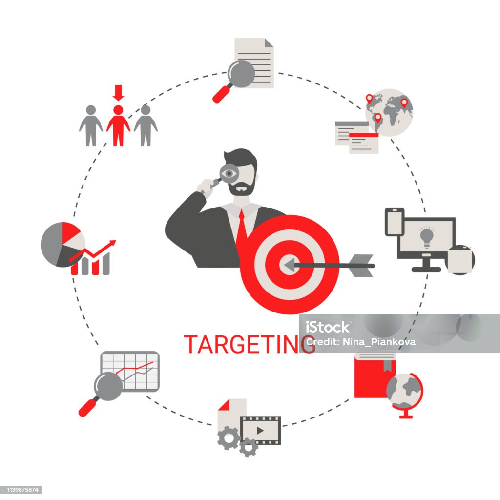 Target Customer Visuals Target Customers Concept Stock Illustration - Download Image Now ...