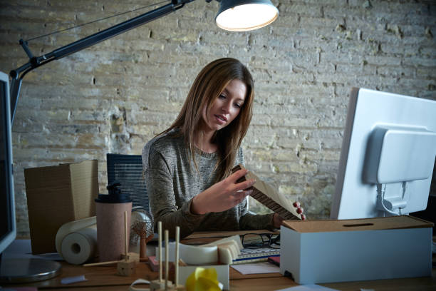 istock Businesswoman architect working at office 1139878563