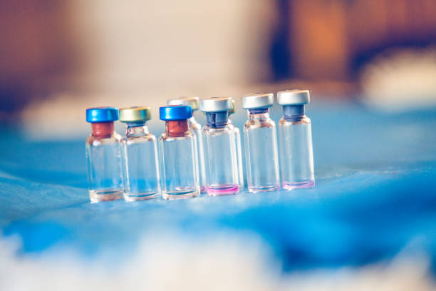 istock Infant and Childhood Vaccines bottles. Vaccines & Immunization concept 1139882718