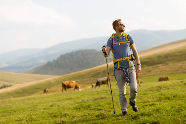 istock Handsome young red hair man hiking 1139884145