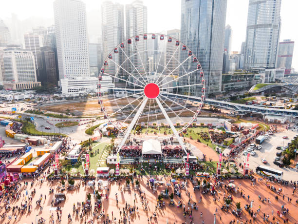 Hong Kong wheel aerial front shot