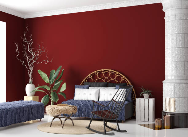 Living room interior in Bohemian style