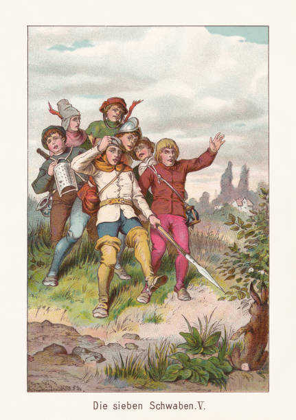 istock The Seven Swabians are afraid of a hare, chromolithograph, 1888 1139890524