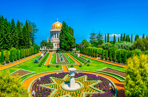 Shrine of the Bab at Bahai gardens in Haifa, Israel
