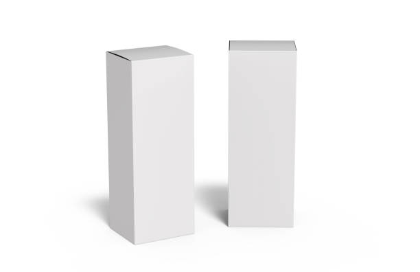 istock Blank White Vertical Packaging Box For Perfume, Tea, Medicine, Tooth Paste, Food And Cosmetic Products, Mock Up Template On Isolated White Background, Ready For Your Design Presentation, 3D Illustration 1139896618