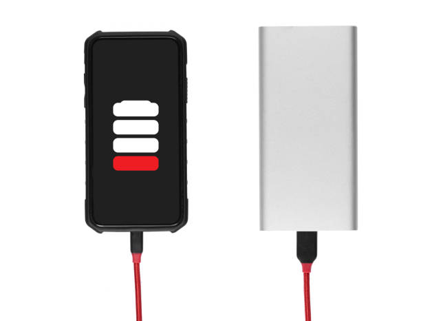 istock Smartphone charging with power bank isolated 1139899525