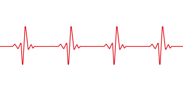 Heartbeat line. Pulse trace. EKG and Cardio symbol. Healthy and Medical concept. Vector illustration. Heartbeat line. Pulse trace. EKG and Cardio symbol. Healthy and Medical concept. Vector illustration. electrocardiography stock illustrations