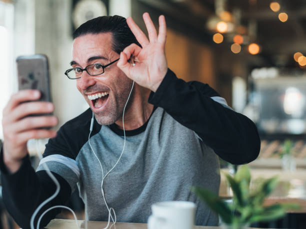 istock Caucasian man having a coffee at the small bistro 1139903763