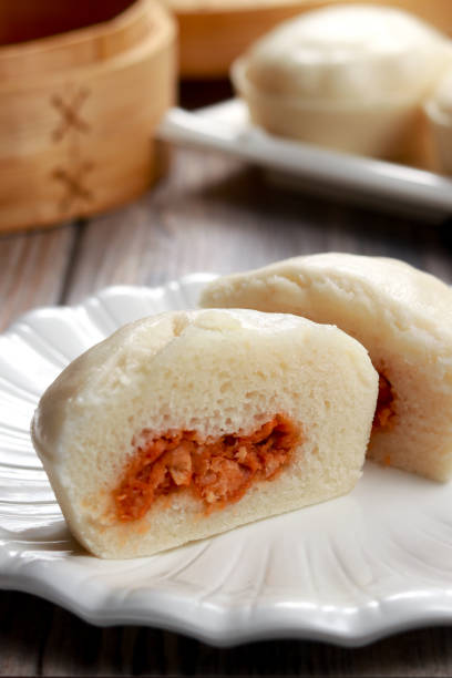 istock Puto Pao from Philippines. Steamed Rice Buns with Pulled Pork Filling. 1139903790