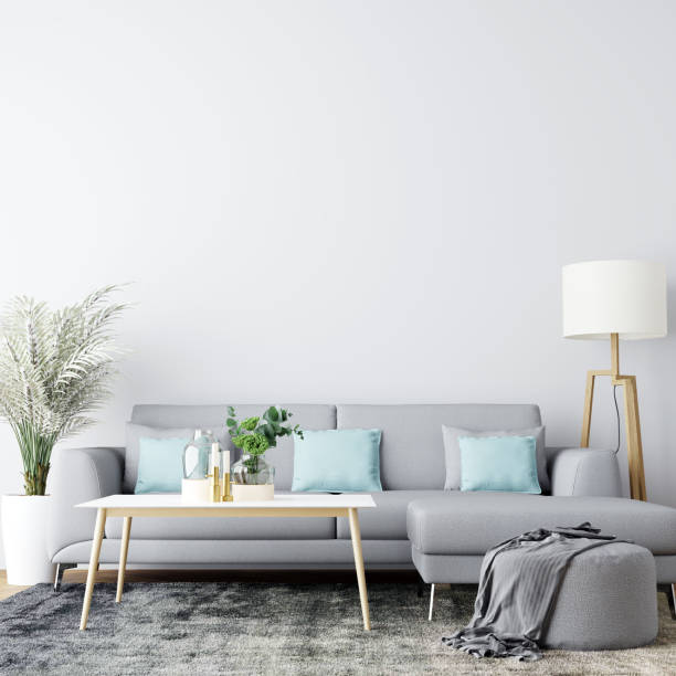 istock Scandinavian Interior Background Mockup – 3d Illustration, 3d Rendering 1139904833