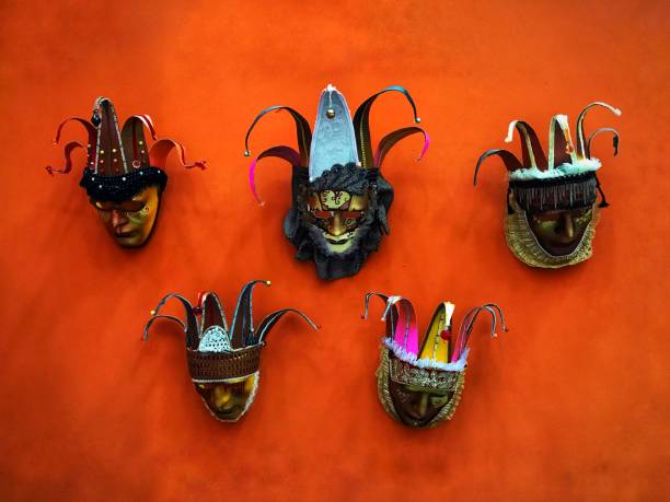 colorful mask from Bhutanese religion characters