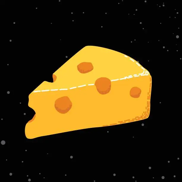 Vector illustration of Organic cheese vector