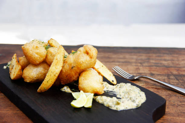 istock Beer battered Bengal rawas snack, Maharashtra, India 1139913143