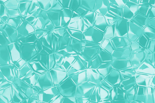 menta teal pastel verde azul diamante cristal hielo fondo abstracto mineral gema textura - ice crystal textured ice winter fotografías e imágenes de stock