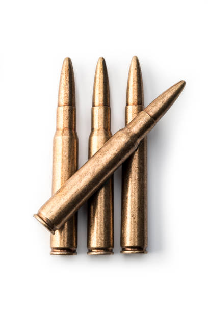 istock Rifle cartridge, four bullets 1139914196