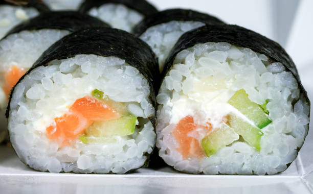istock maki with salmon rice cheese and cucumber 1139914298