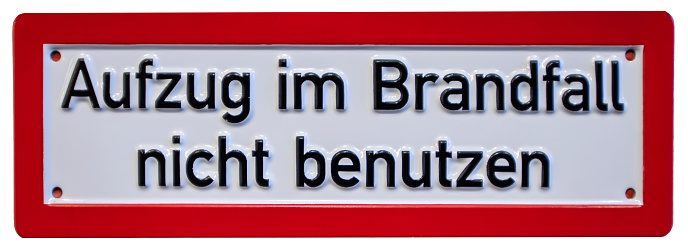Metal sign with the inscription \