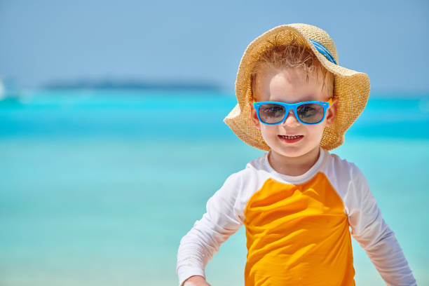 istock Toddler boy with sunglasses on beach 1139924655