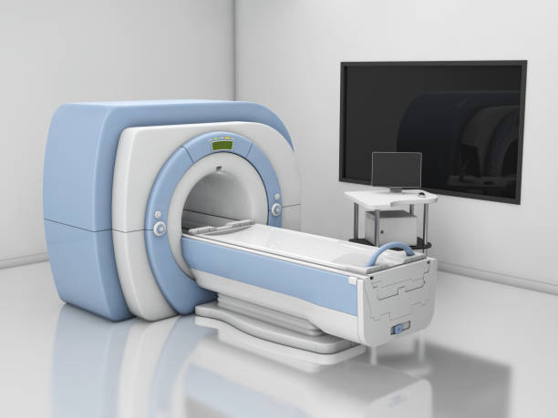 istock Magnetic resonance imaging device.Isolated MRI scanner 3d illustration. 1139926367