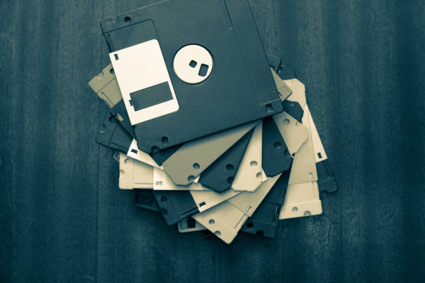 istock Floppy disks. 3.5 inch disc. Diskette. The old forgotten technologies. 1139927724