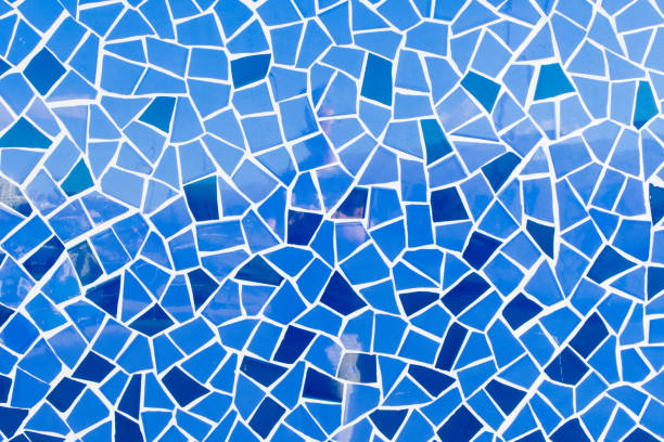 istock Summer atlantic ocean blue mosaic tiles wallpaper background texture. 1139928880