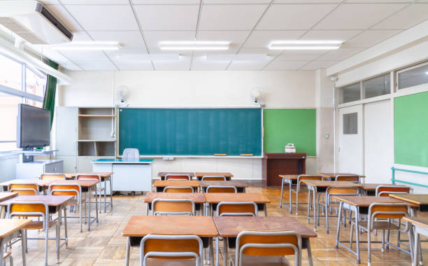 Empty Classroom An empty classroom. elementary school building photos stock pictures, royalty-free photos & images