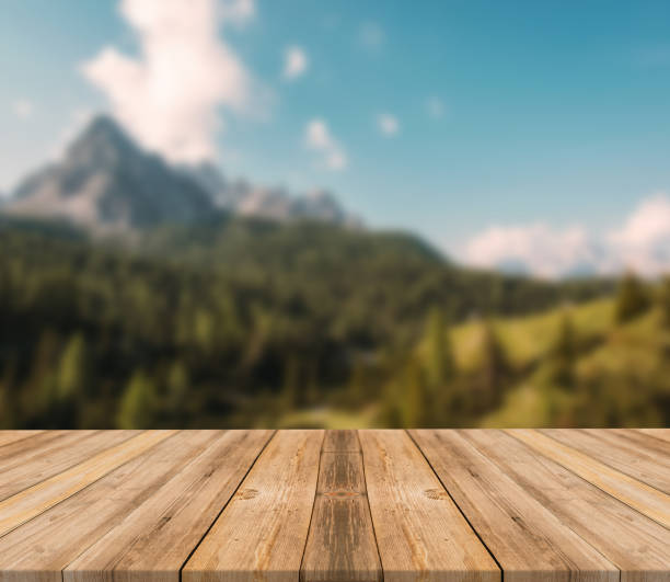 istock Top of wooden table on nature background - Image 1139933087