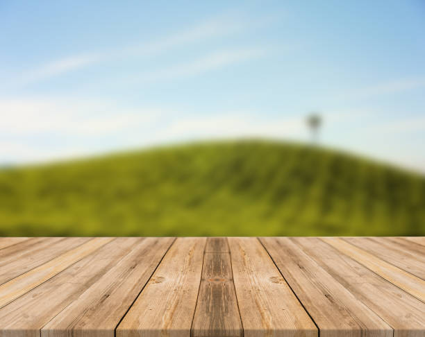 istock Top of wooden table on nature background - Image 1139933961